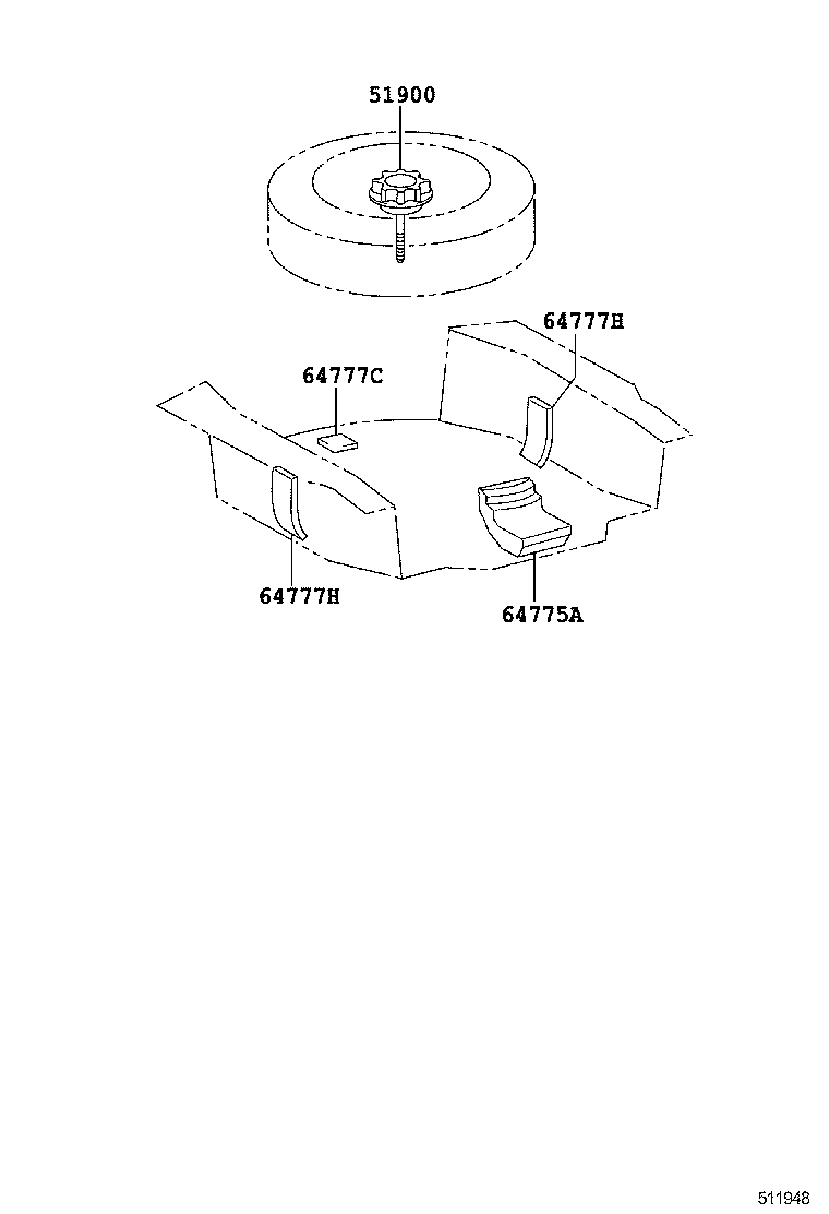 64775-53020 GUARD, SPARE WHEEL product image