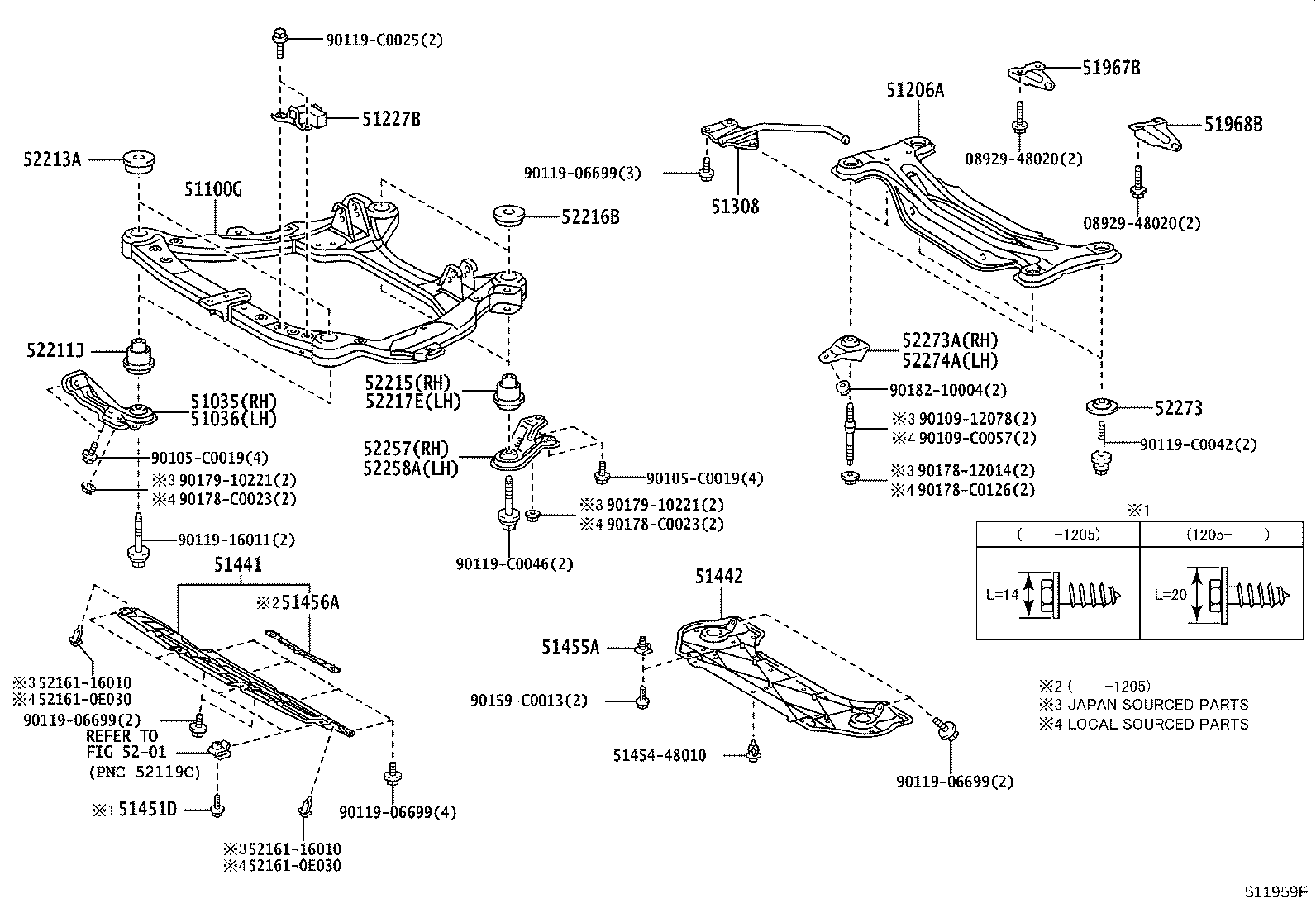 51035-0E020 PLATE SUB-ASSY, FRAME SIDE RAIL, RH product image