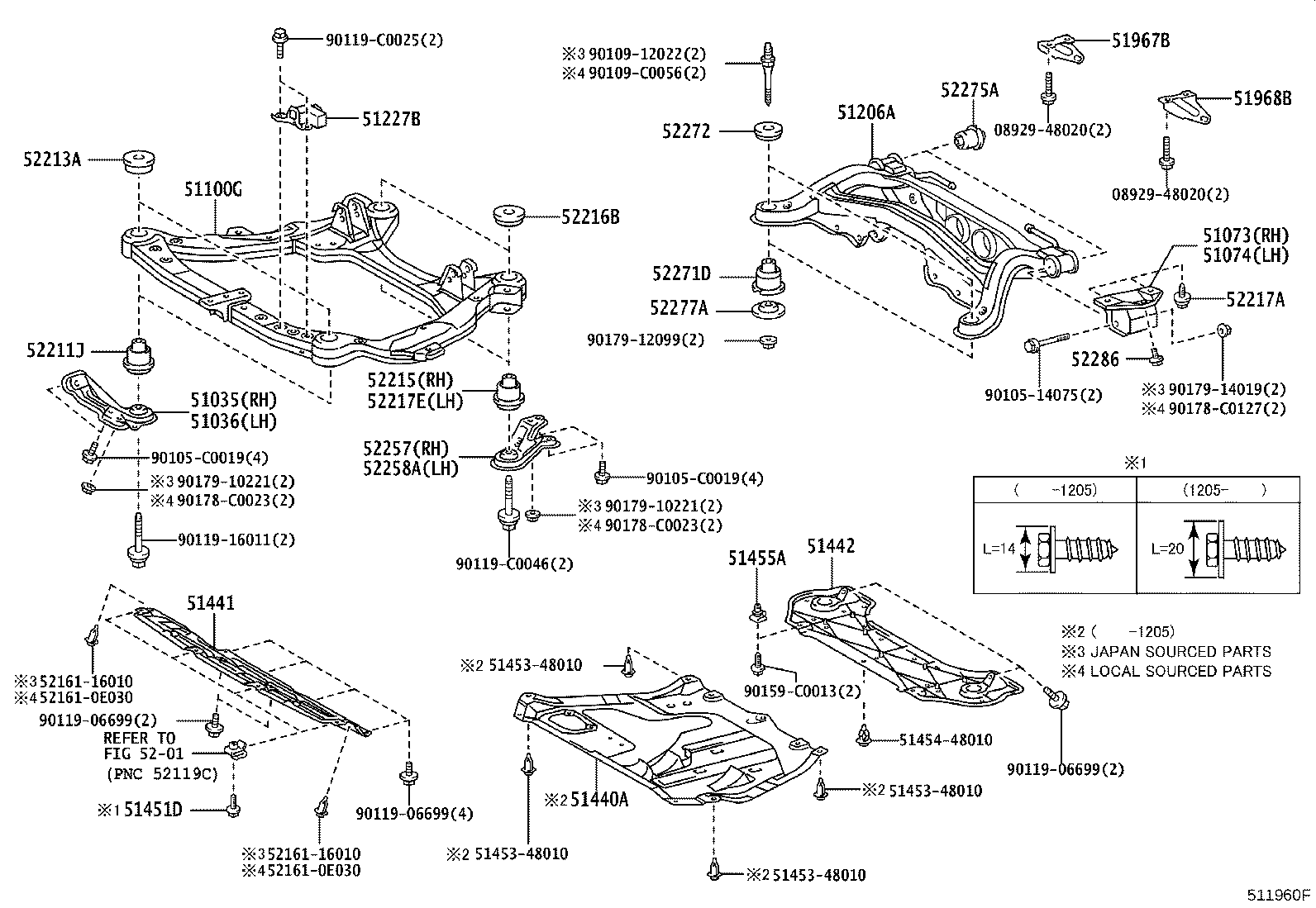 51035-0E020 PLATE SUB-ASSY, FRAME SIDE RAIL, RH product image