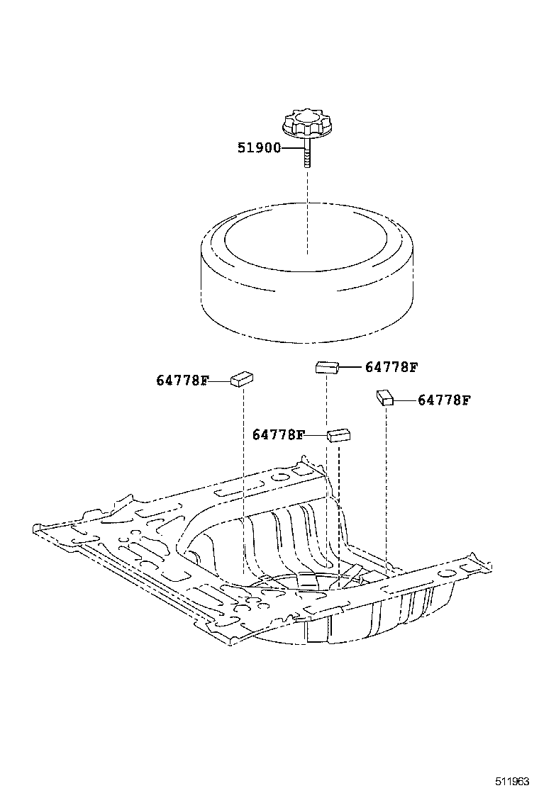 64778-75010 PROTECTOR, SPARE WHEEL product image