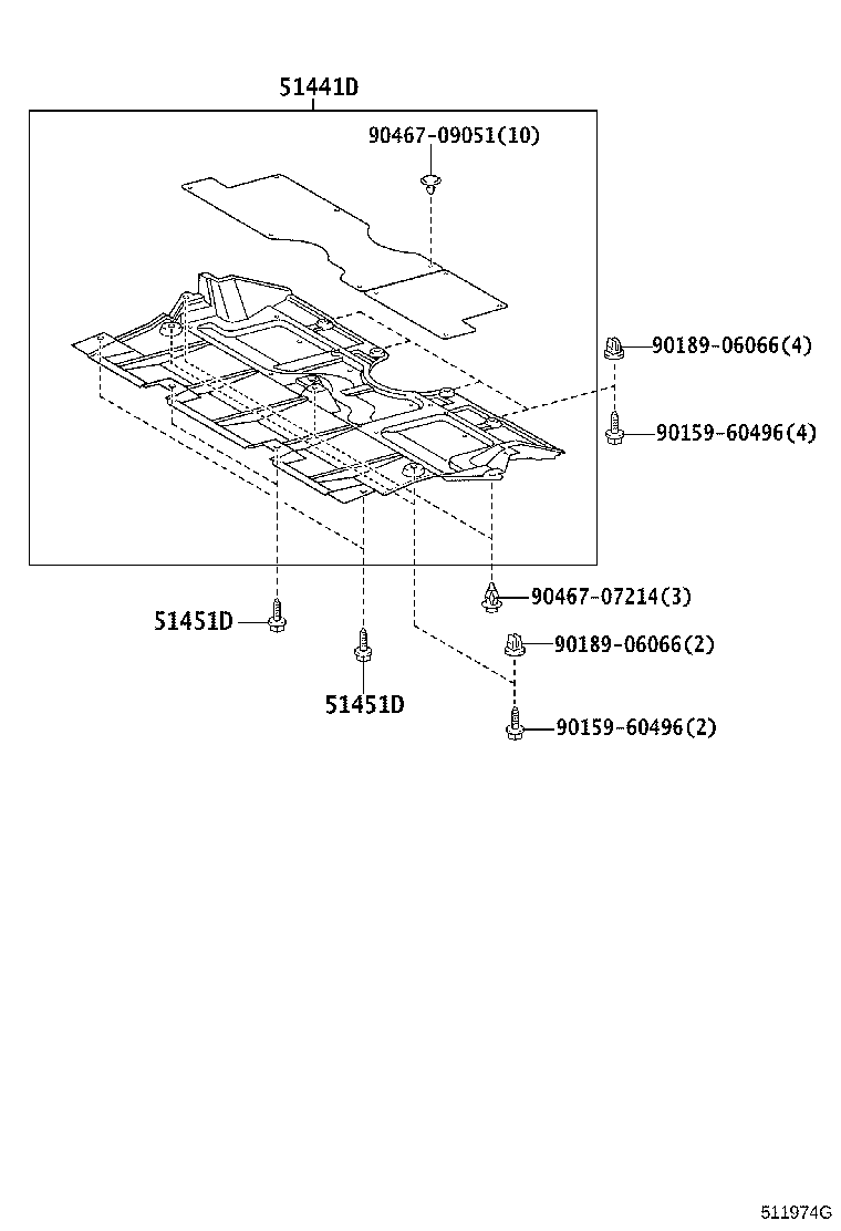 51219-30030 PROTECTOR, FRONT SUSPENSION MEMBER, LWR product image