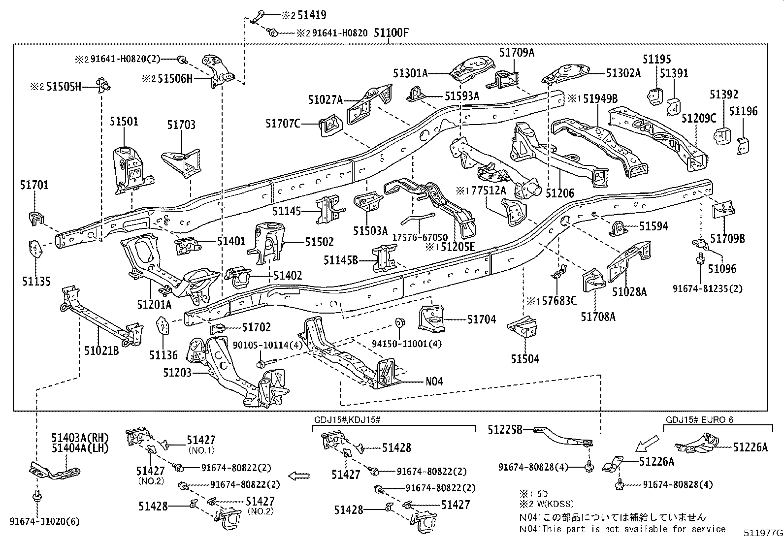 51401-60100 BRACKET SUB-ASSY, ENGINE FRONT MOUNTING, RH product image