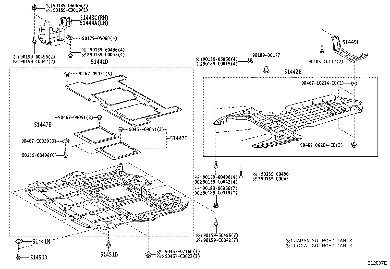 51206-0N022 MEMBER SUB-ASSY, REAR SUSPENSION product image