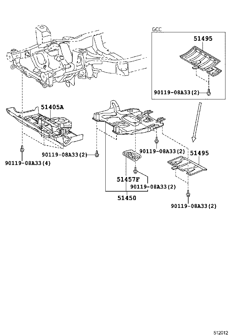 51495-60400 COVER, TRANSMISSION UNDER product image