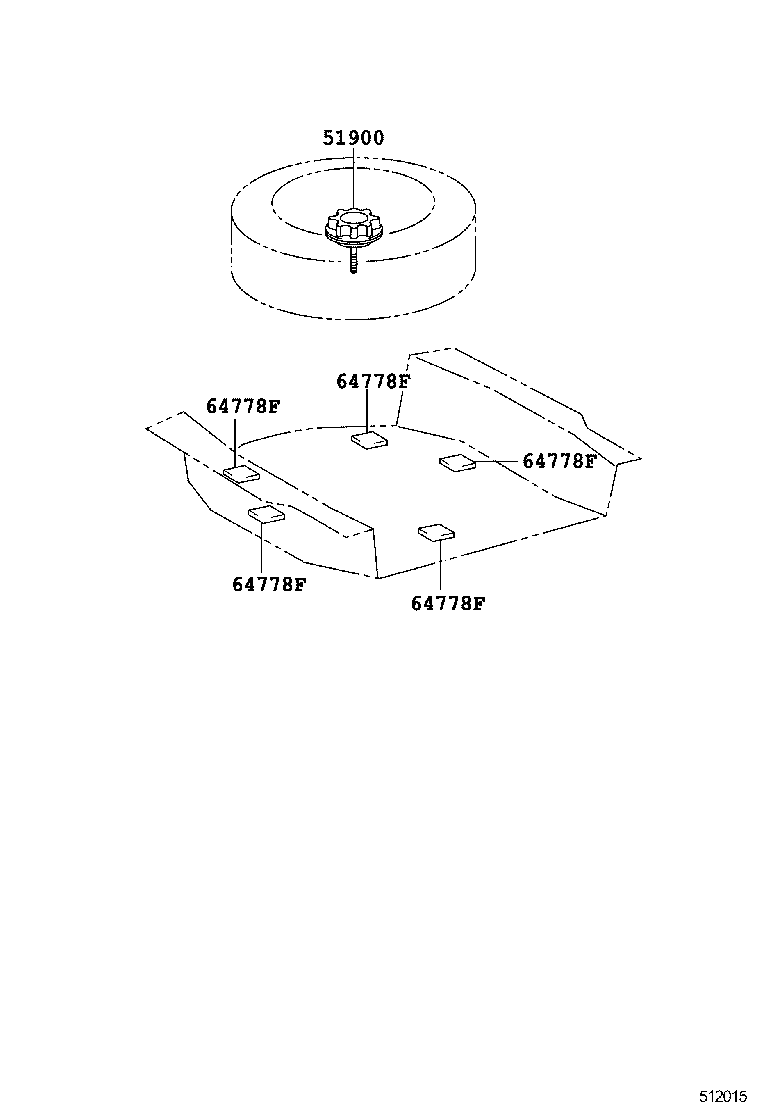 51900-0N020 CARRIER ASSY, SPARE WHEEL product image