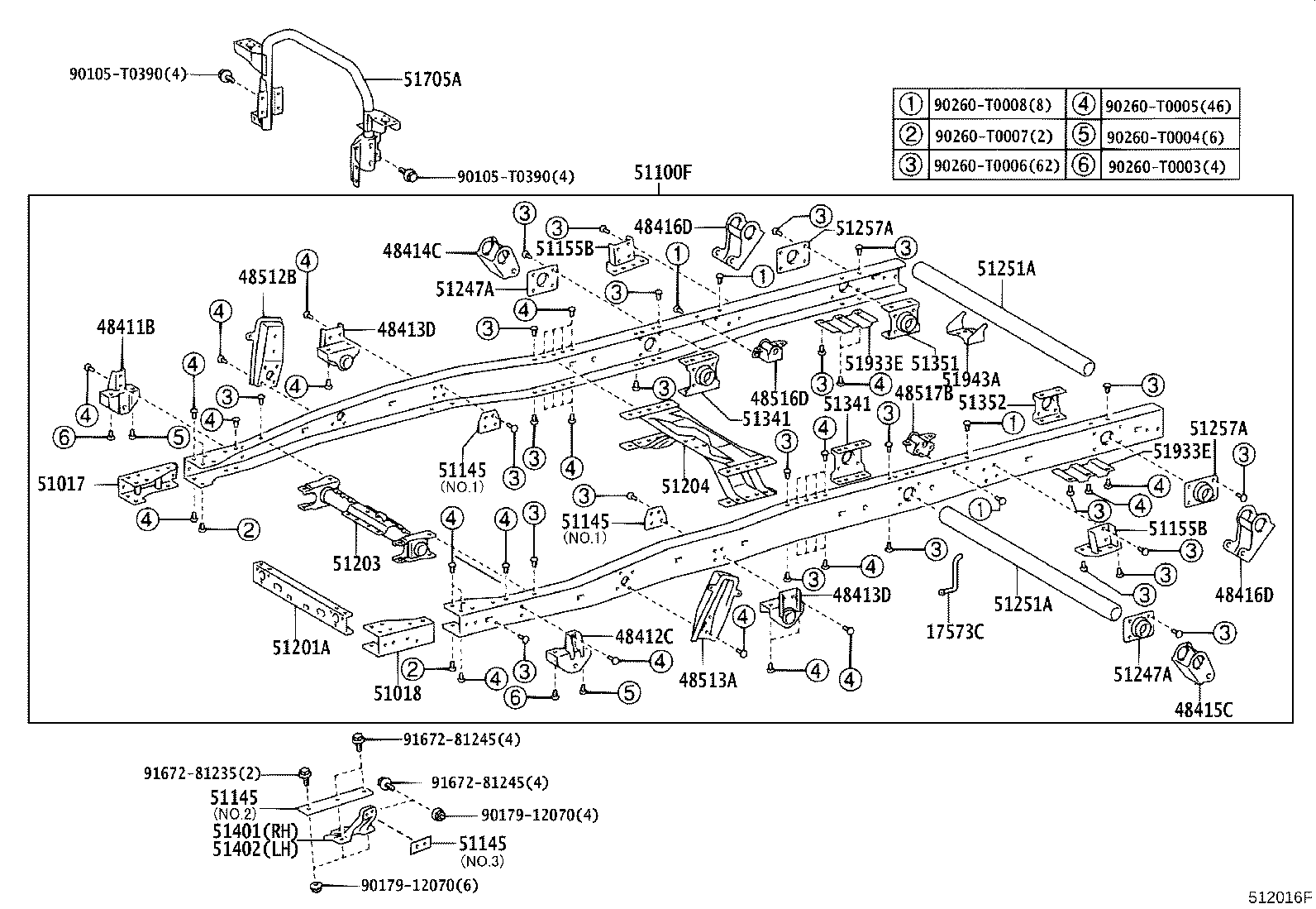 51401-0W010 BRACKET SUB-ASSY, ENGINE FRONT MOUNTING, RH product image