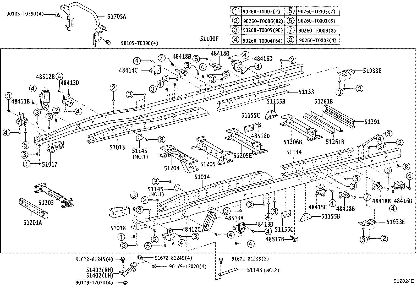 51401-0W010 BRACKET SUB-ASSY, ENGINE FRONT MOUNTING, RH product image