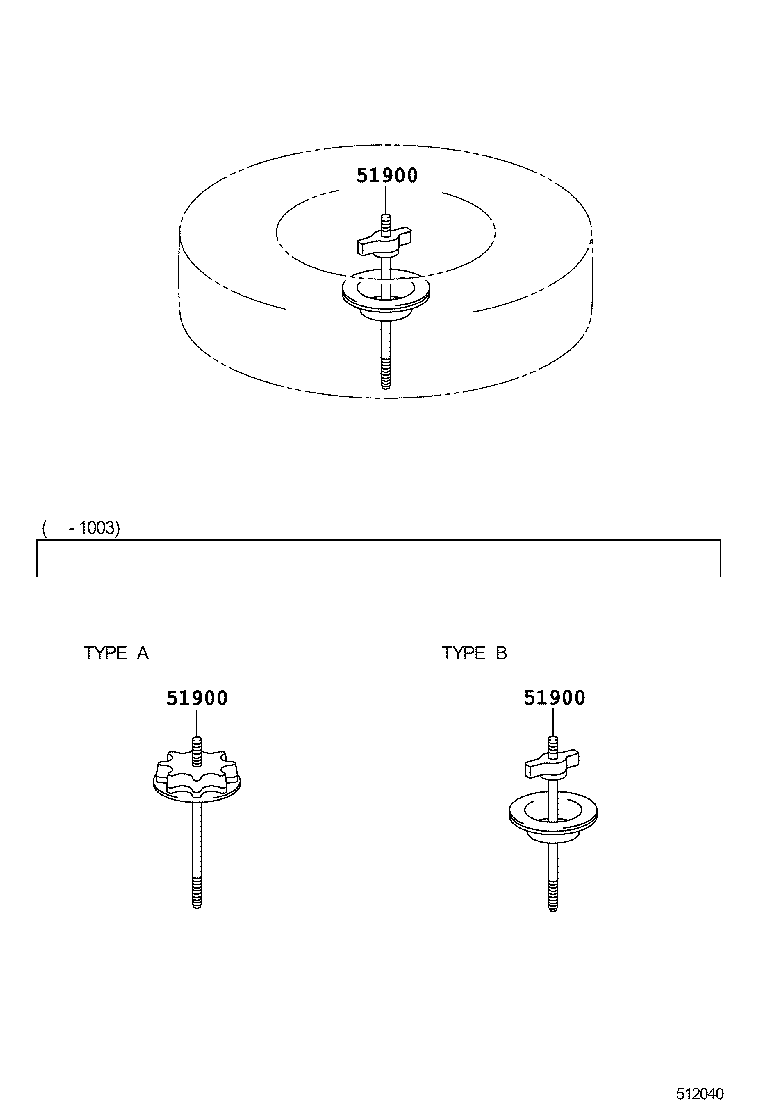 51931-33170 CARRIER ASSY, SPARE WHEEL product image