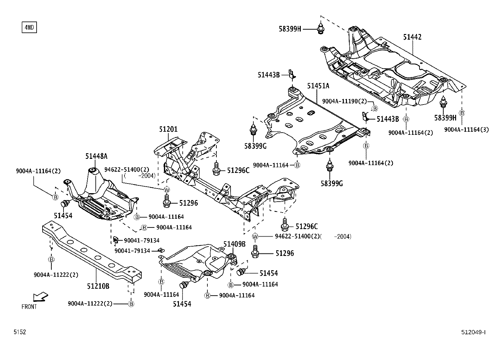 51210-B5010 CROSSMEMBER SUB-ASSY, FRONT SUSPENSION product image