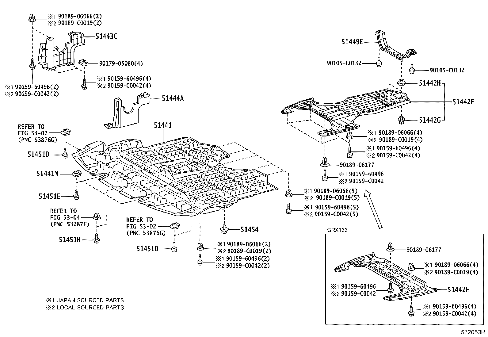 52203-0P020 STOPPER, REAR SUSPENSION MEMBER, LOWER RH product image