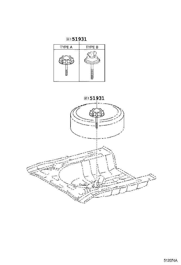 51900-0D021 CARRIER, SPARE WHEEL, NO.1 product image
