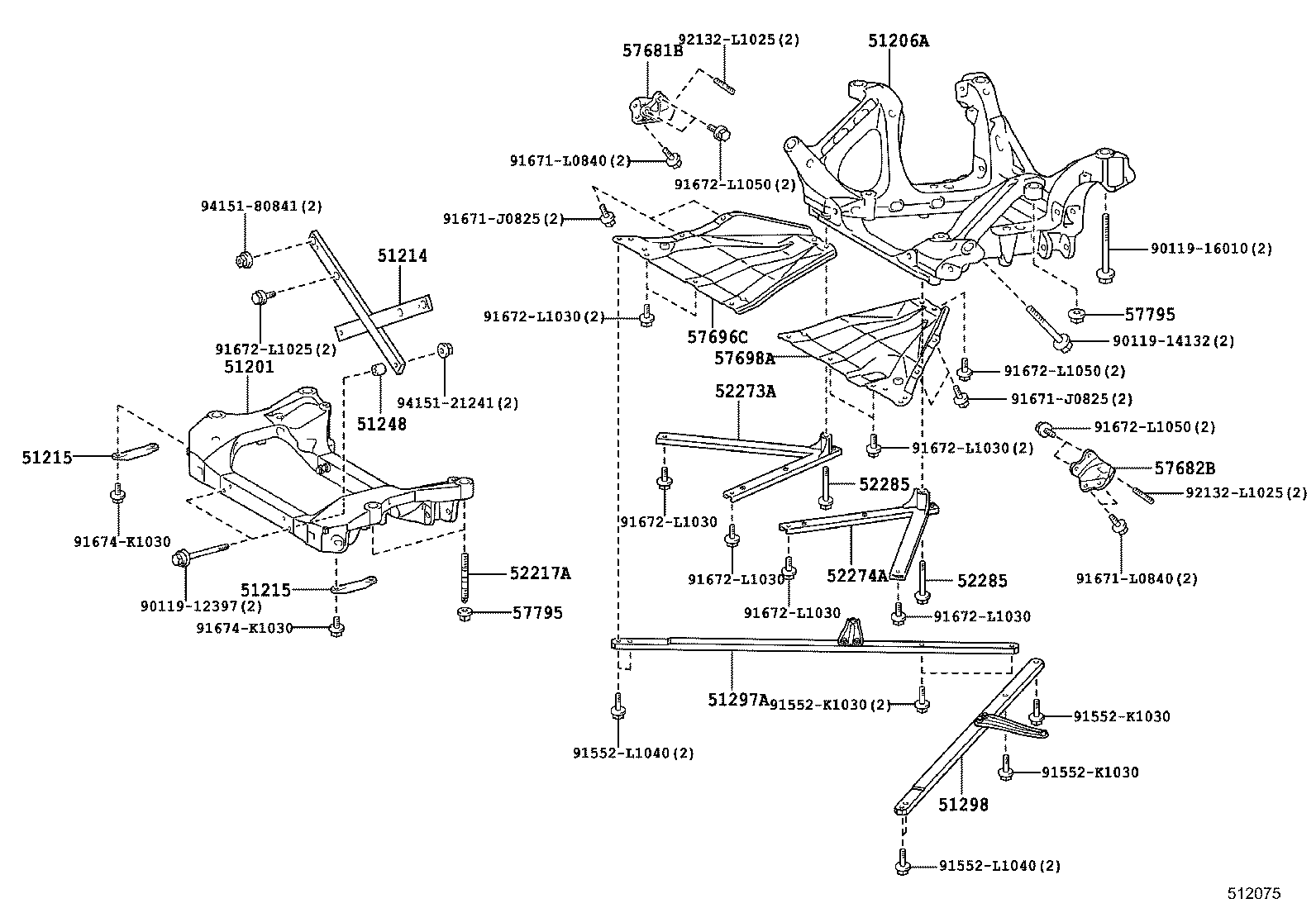 51454-77010 COVER, ENGINE UNDER, LH product image