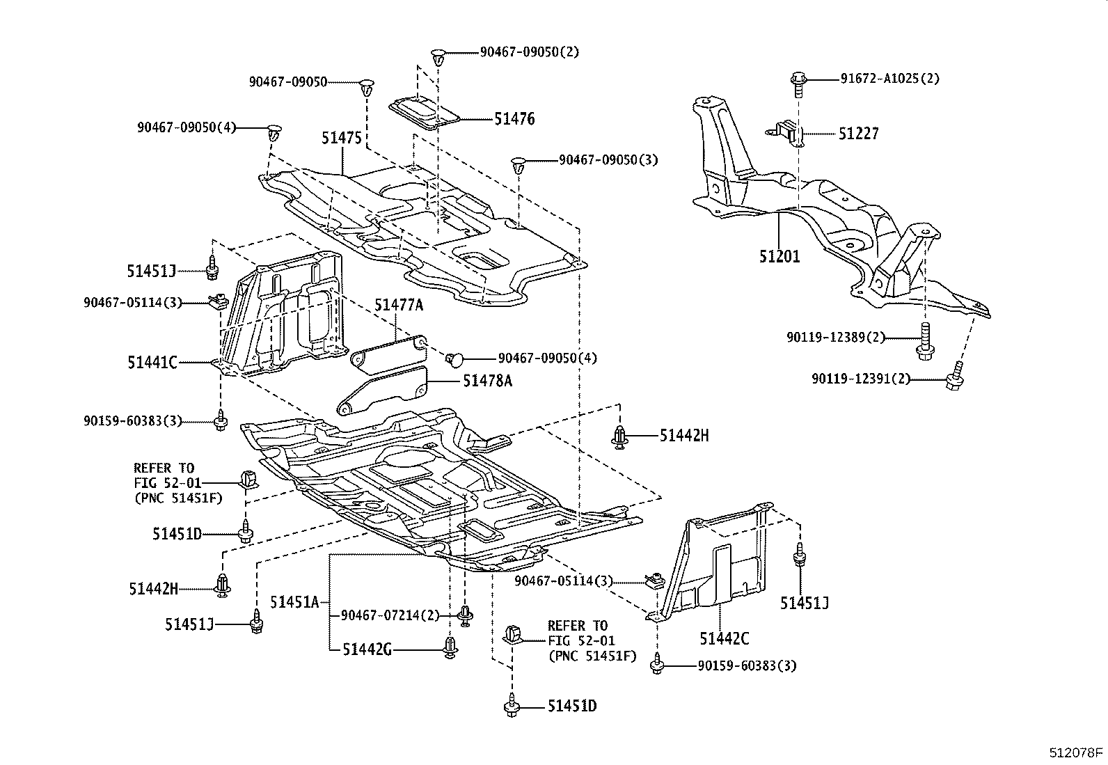 51201-52094 CROSSMEMBER SUB-ASSY, FRONT SUSPENSION product image