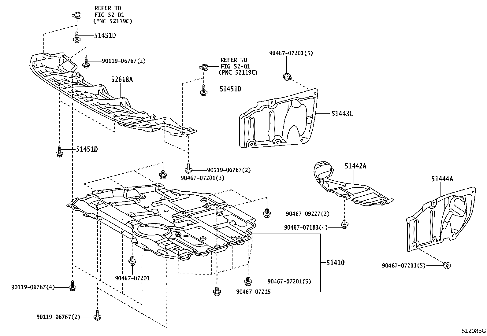 52295-12051 BRACE, REAR SUSPENSION MEMBER, RH product image