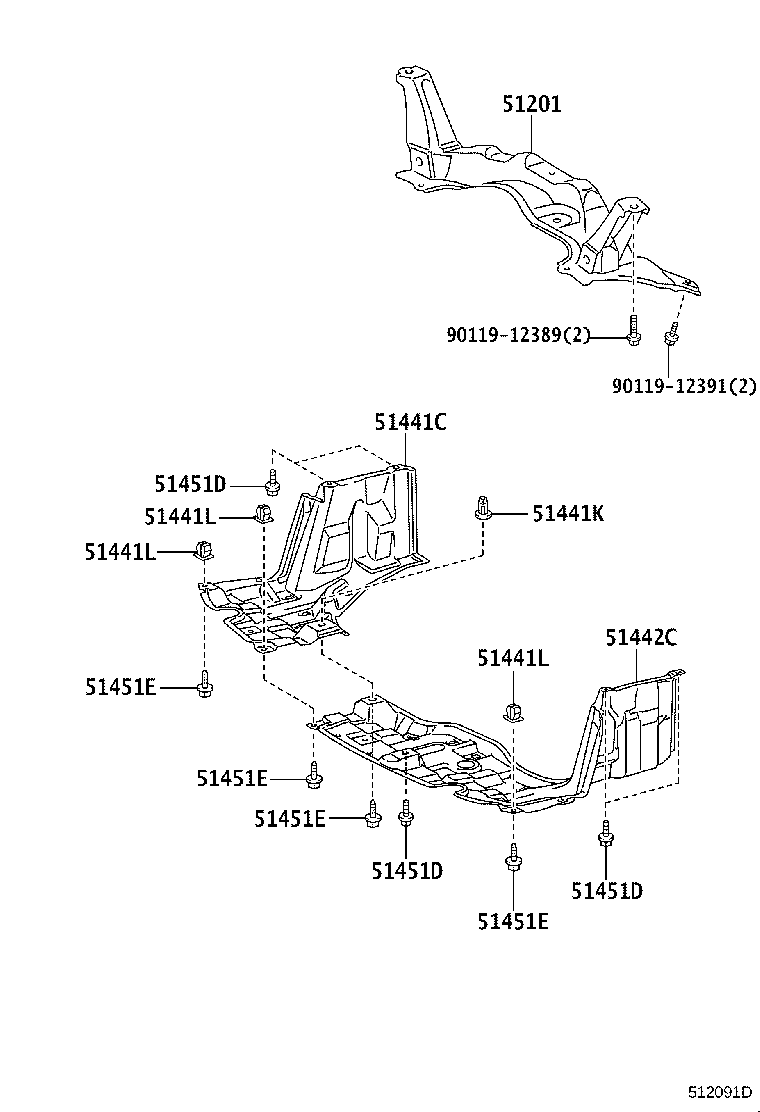 51201-52085 CROSSMEMBER SUB-ASSY, FRONT SUSPENSION product image