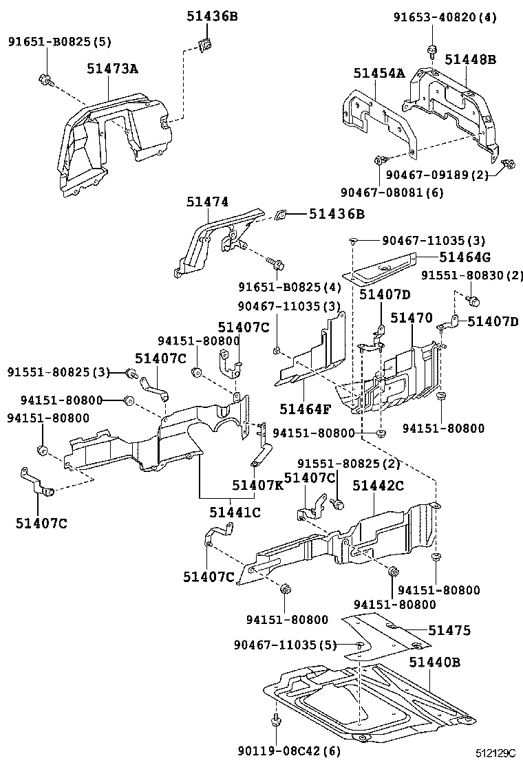 51470-37311 COVER ASSY, TRANSMISSION UNDER product image