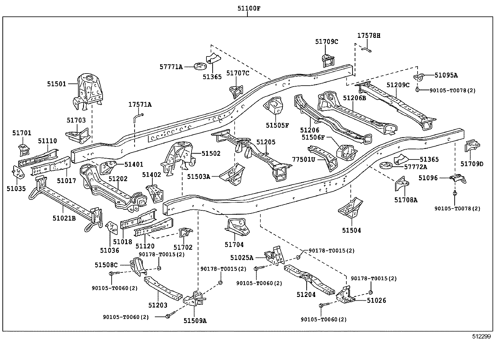 51001-0K263 FRAME SUB-ASSY product image