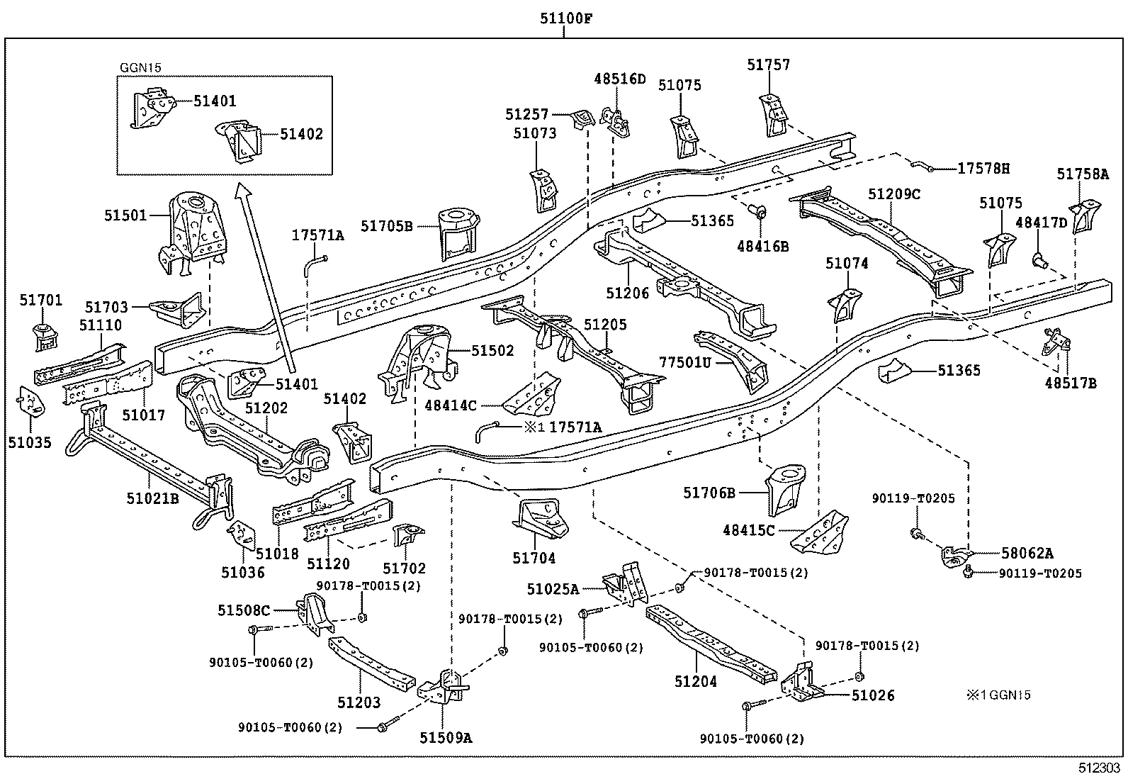 51001-0K482 FRAME SUB-ASSY product image