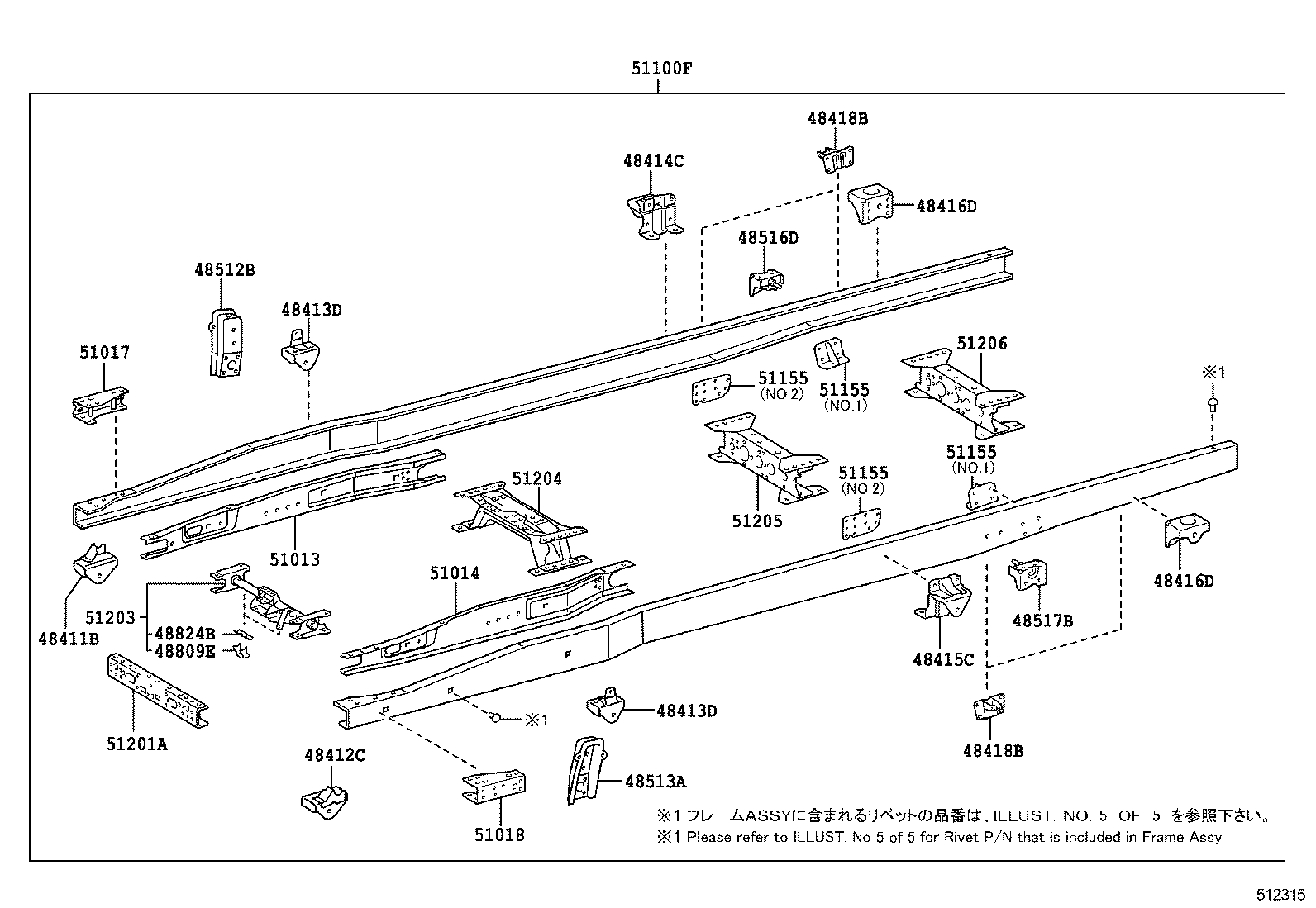 51002-3VN20 FRAME SUB-ASSY product image
