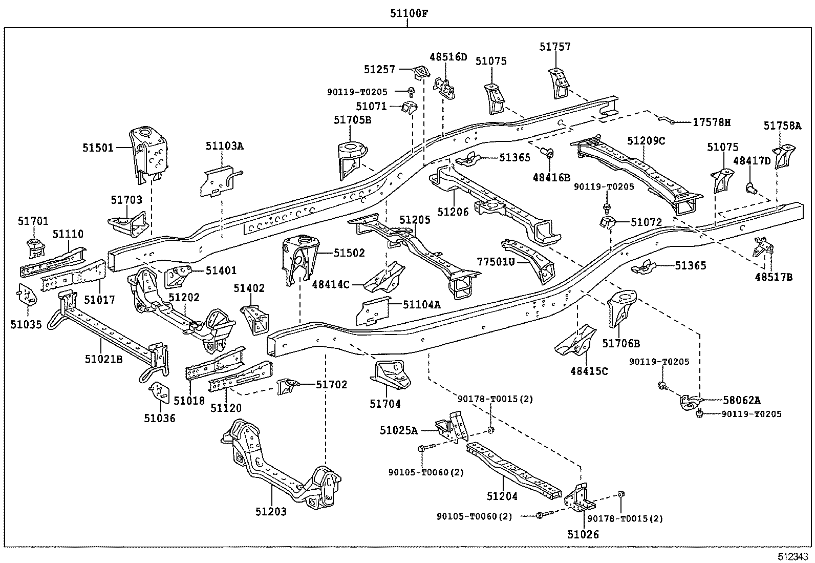51001-0K482 FRAME SUB-ASSY product image