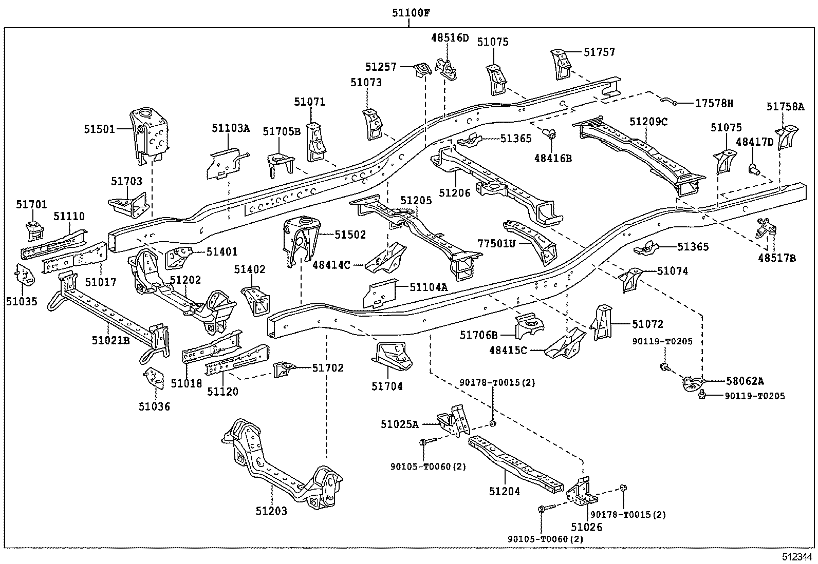 51001-0K482 FRAME SUB-ASSY product image