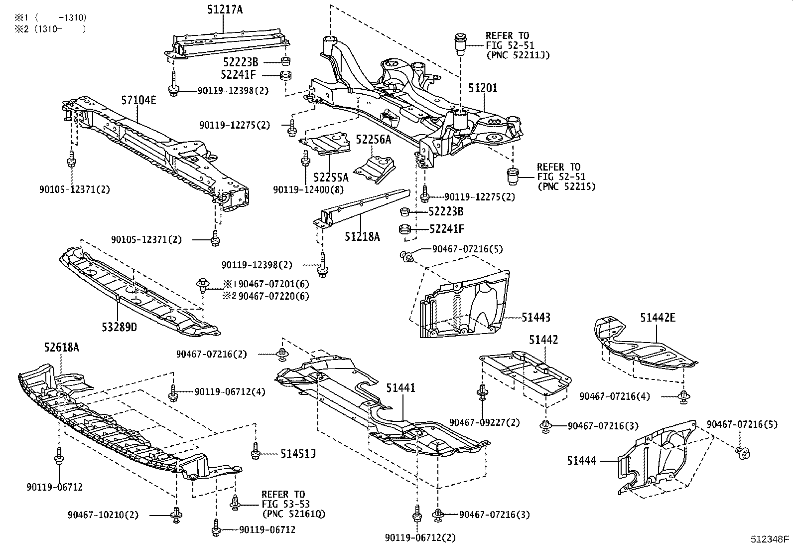 51201-58020 CROSSMEMBER SUB-ASSY, FRONT SUSPENSION product image