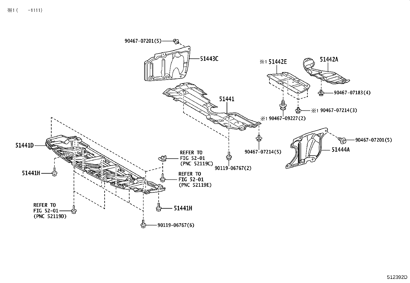 52618-75010 COVER, ENGINE UNDER product image