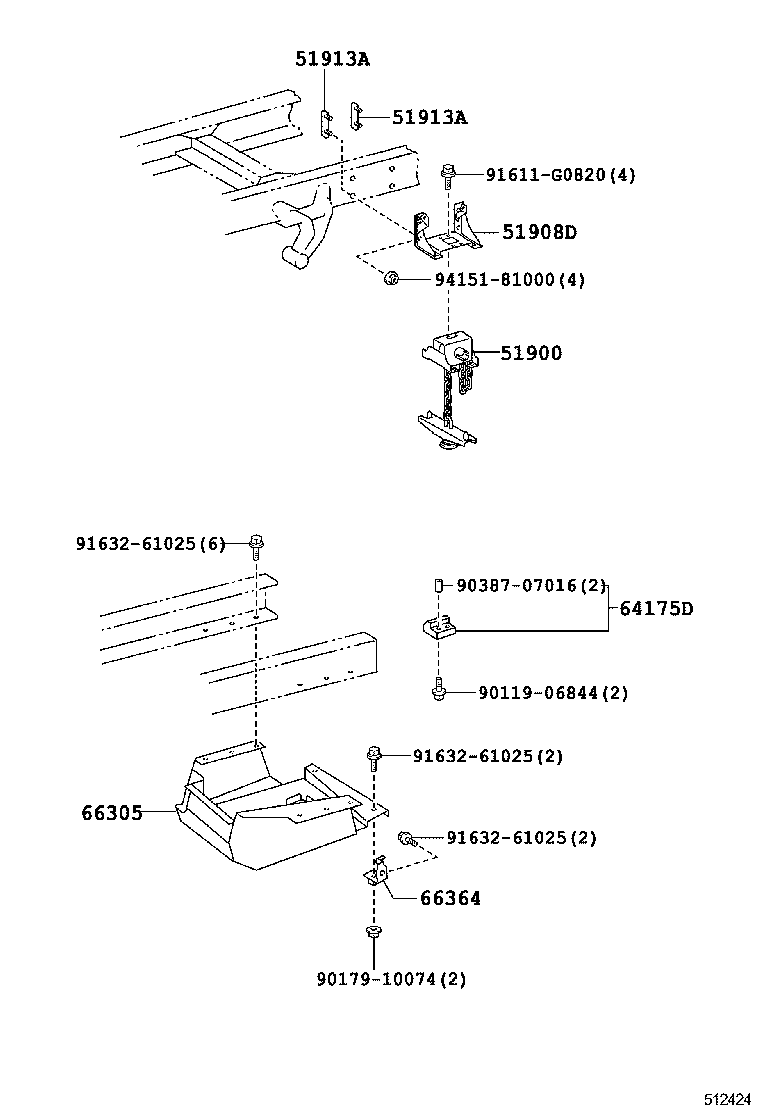 51913-37020 PLATE, SPARE WHEEL MOUNTING product image
