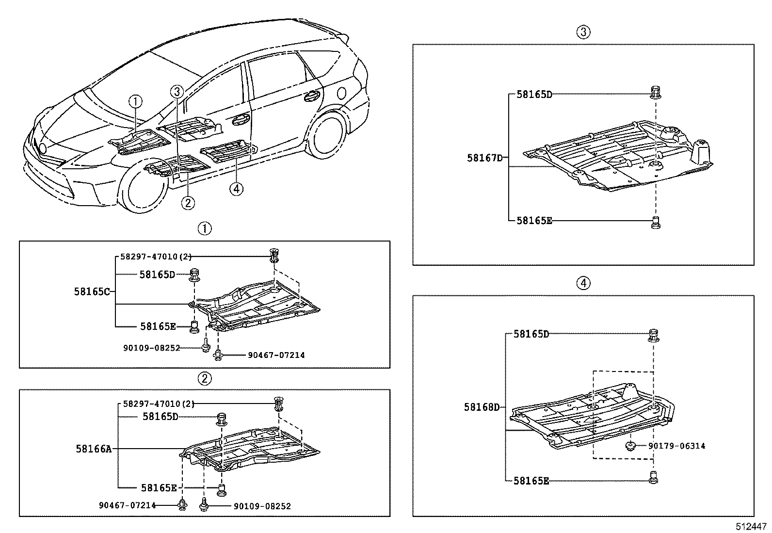 51410-47040 COVER, ENGINE UNDER, NO.1 product image