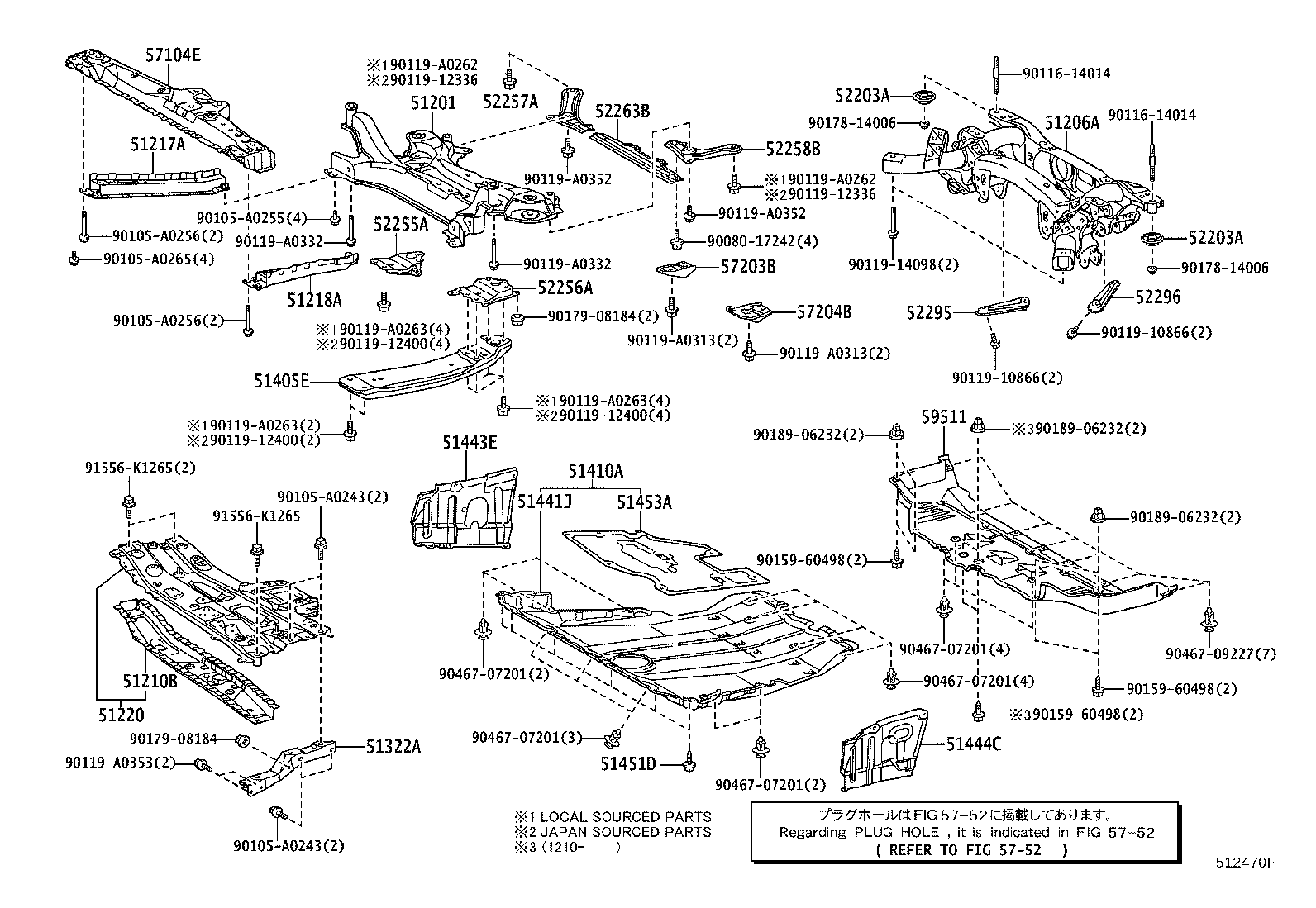 Toyota 52255-0R030 BRACE, FRONT SUSPENSION MEMBER, FRONT RH