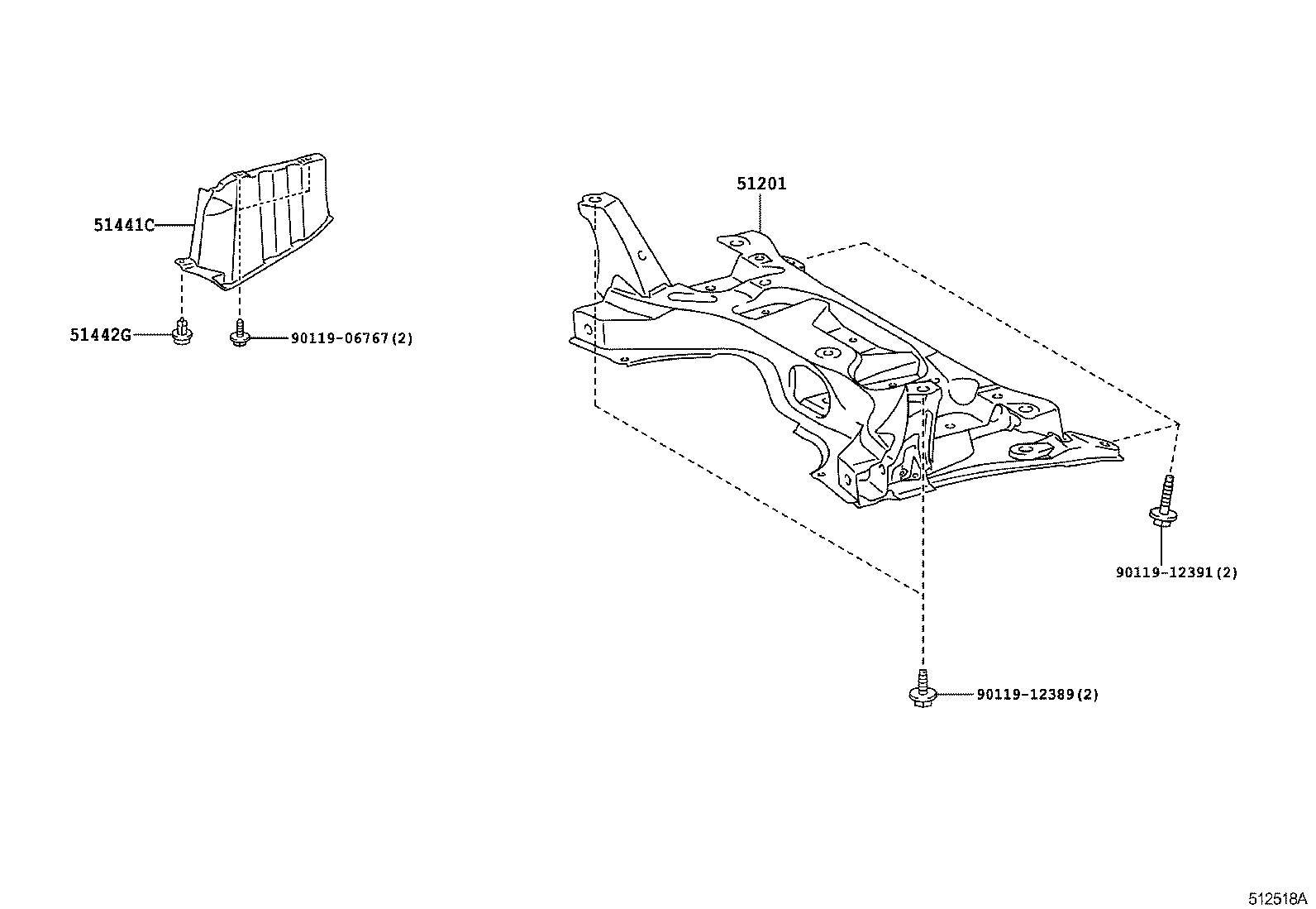 51441-0D400 COVER, ENGINE UNDER, RH product image