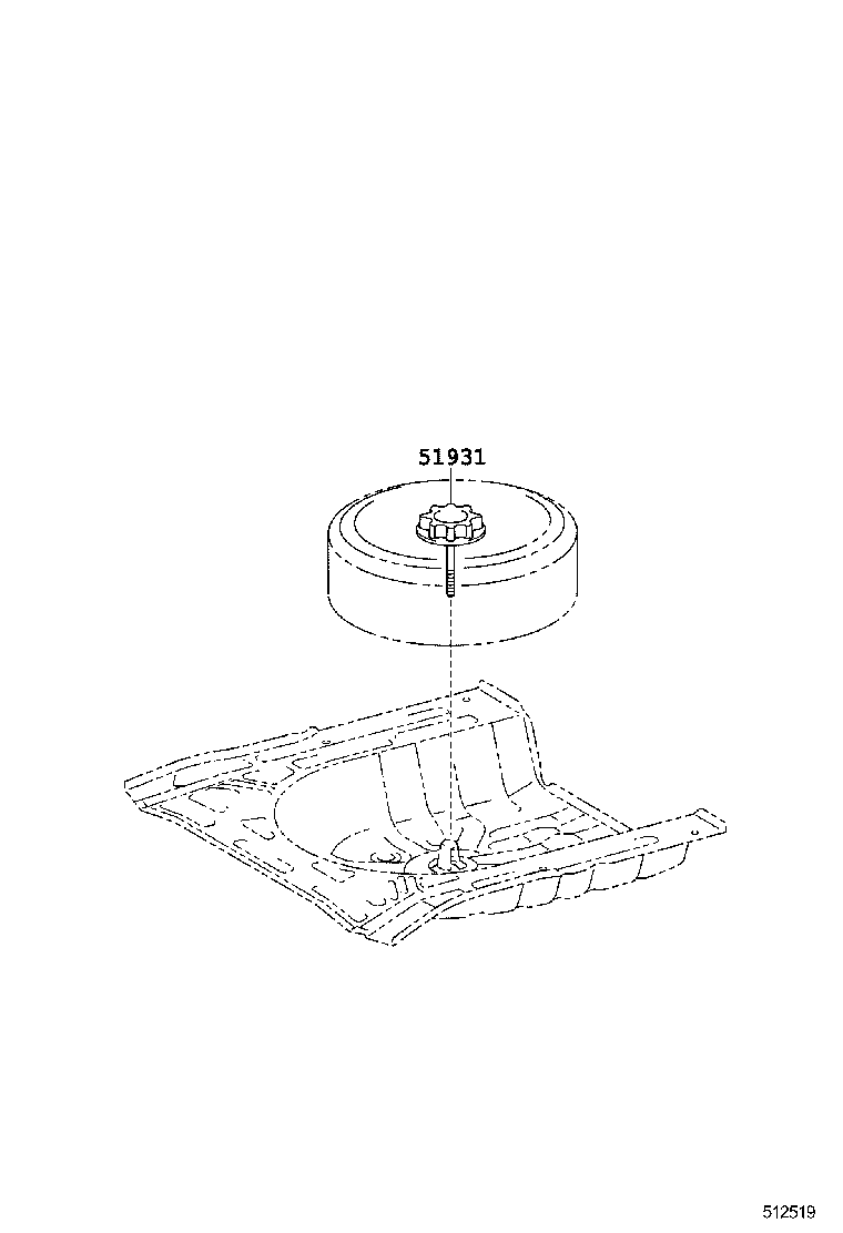 51931-0D090 CARRIER, SPARE WHEEL, NO.1 product image