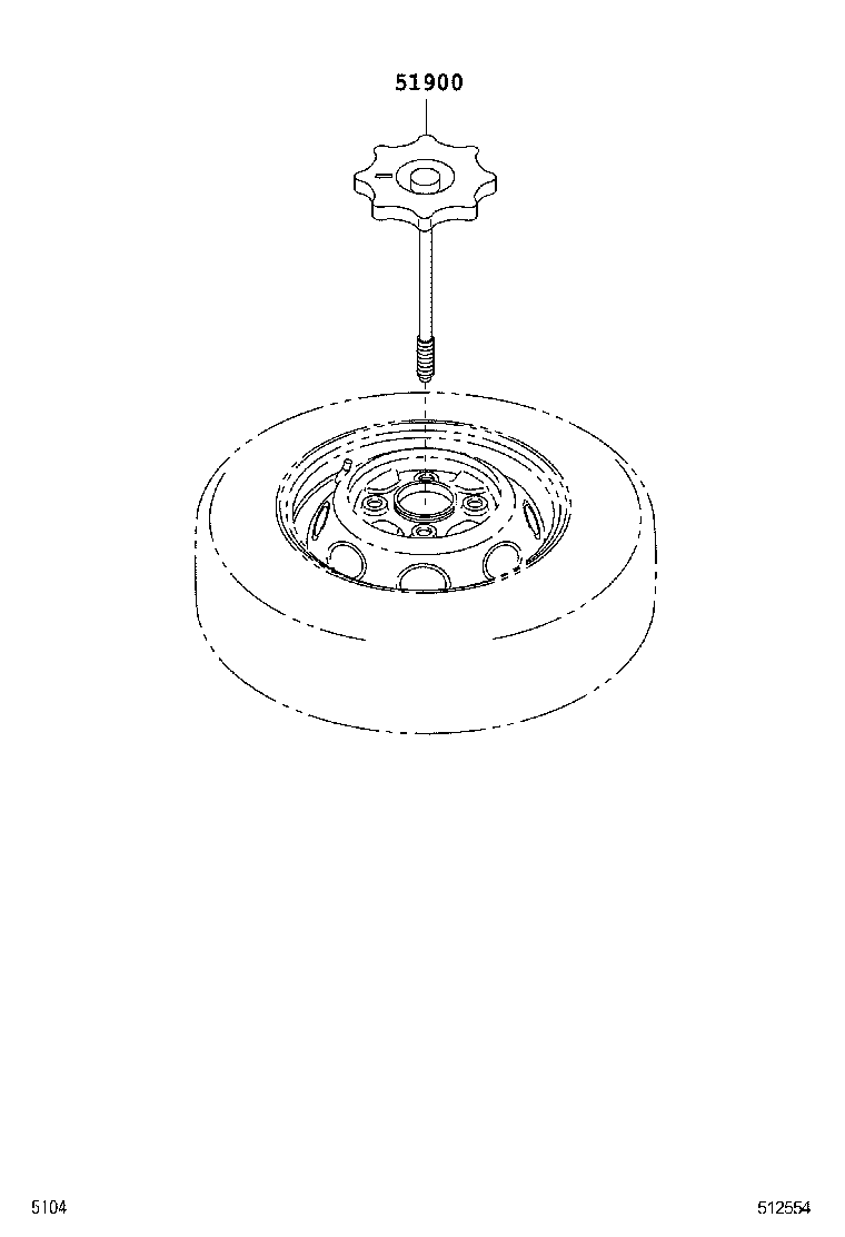 51900-BZ040 CARRIER ASSY, SPARE WHEEL product image