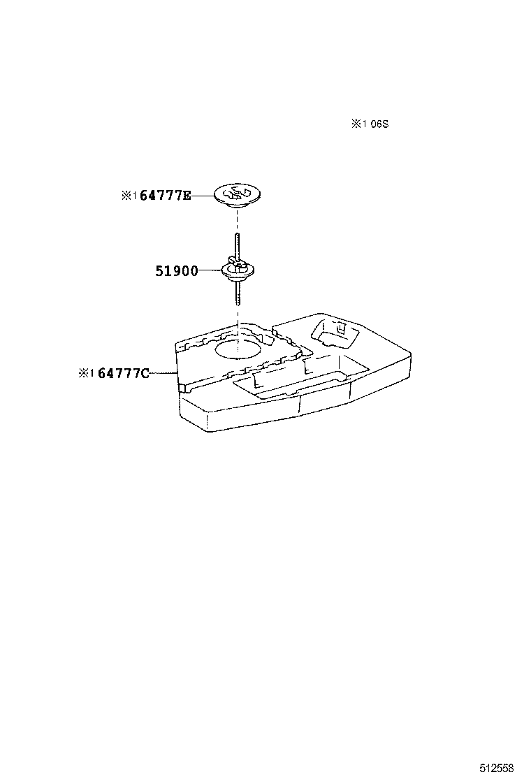 64777-13010 CUSHION, SPARE WHEEL product image