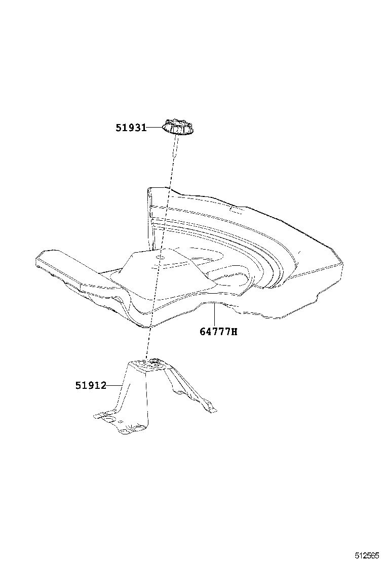 51912-42010 BRACKET, SPARE WHEEL product image