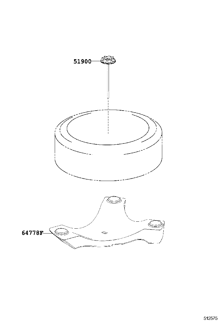 64778-30040 PROTECTOR, SPARE WHEEL product image