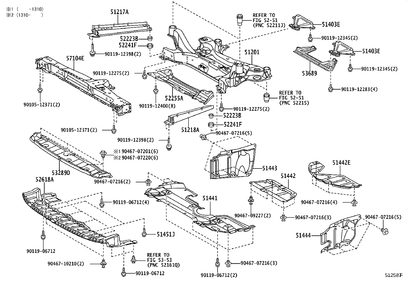 53689-WY020 BRACE, FRONT SUSPENSION, LOWER CENTER product image