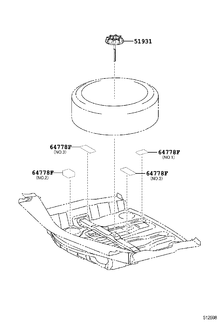 64778-30030 PROTECTOR, SPARE WHEEL product image