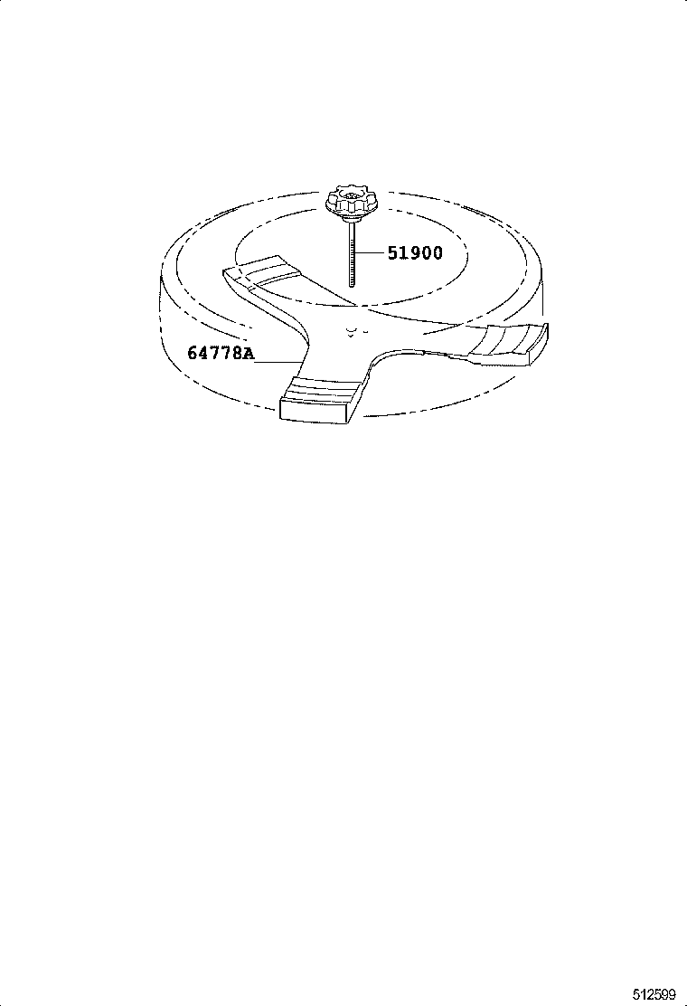 51900-28340 CARRIER ASSY, SPARE WHEEL product image