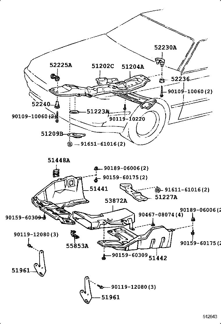 51227-20020 WEIGHT, FRONT SUSPENSION MEMBER DAMPER, RH product image