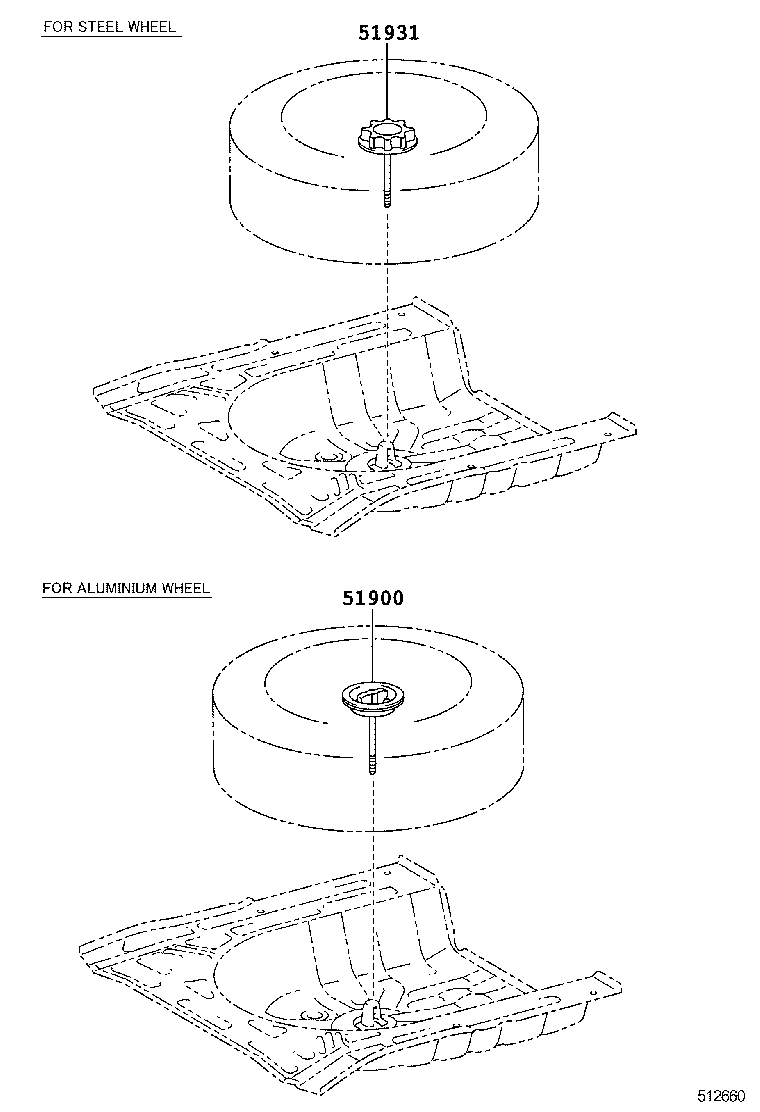 51900-12240 CARRIER ASSY, SPARE WHEEL product image