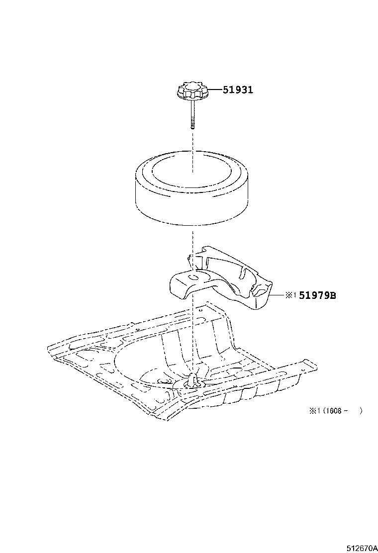 51979-0D080 CUSHION, SPARE WHEEL CARRIER PROTECTOR product image