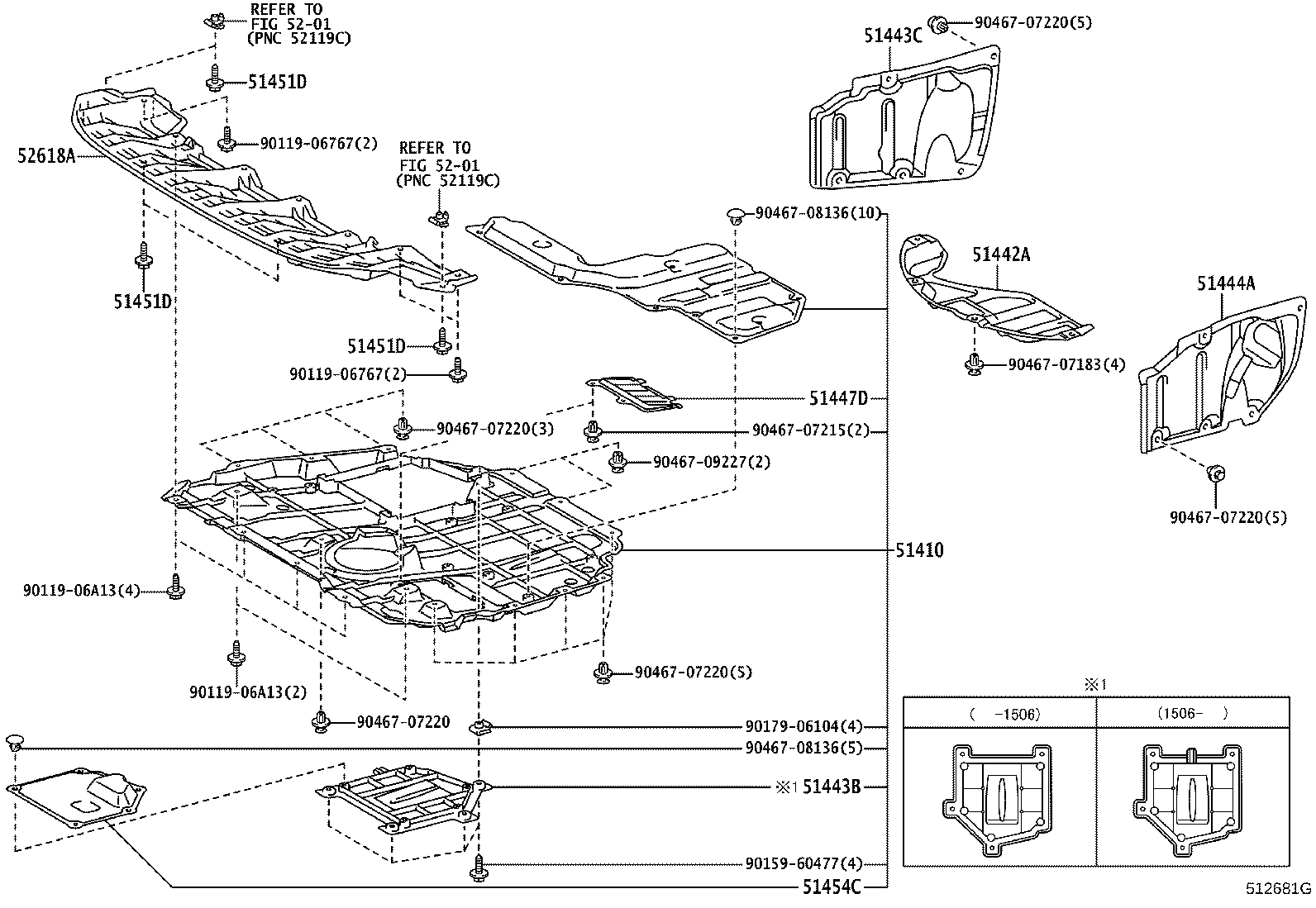 51410-76060 COVER ASSY, ENGINE UNDER, NO.1 product image
