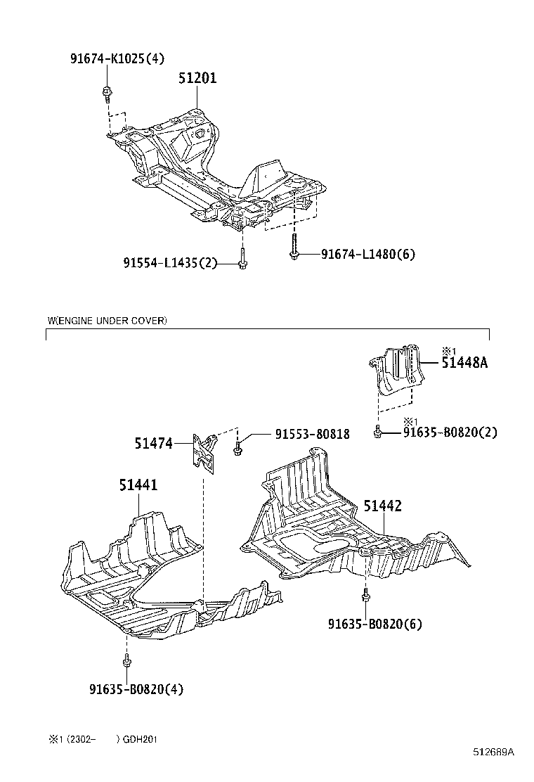 51201-26330 CROSSMEMBER SUB-ASSY, FRONT SUSPENSION product image
