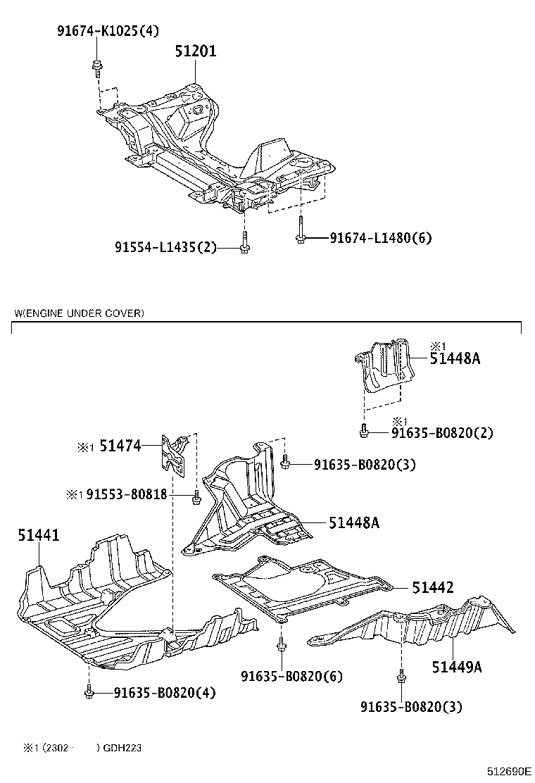 51201-26330 CROSSMEMBER SUB-ASSY, FRONT SUSPENSION product image