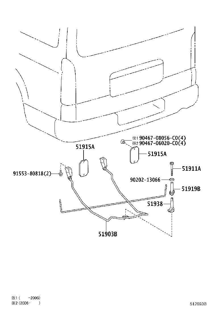 90119-12261 BOLT, SPARE WHEEL product image