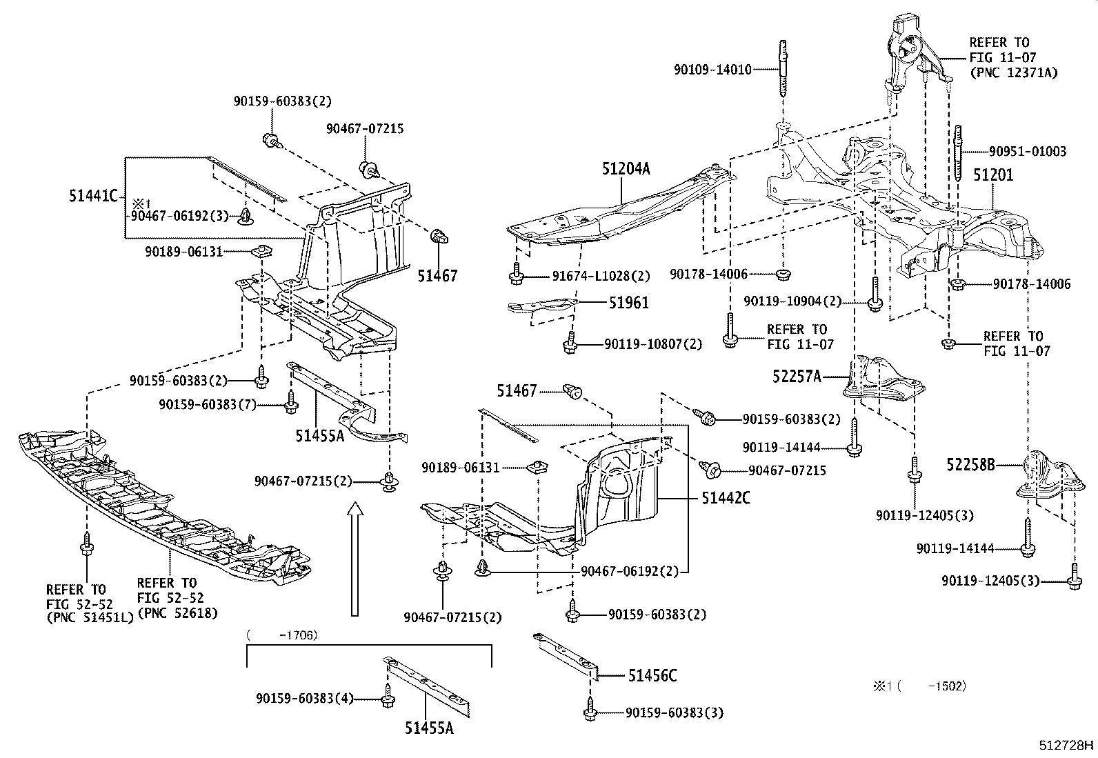 51455-28040 SEAL, ENGINE UNDER COVER, NO.1 product image