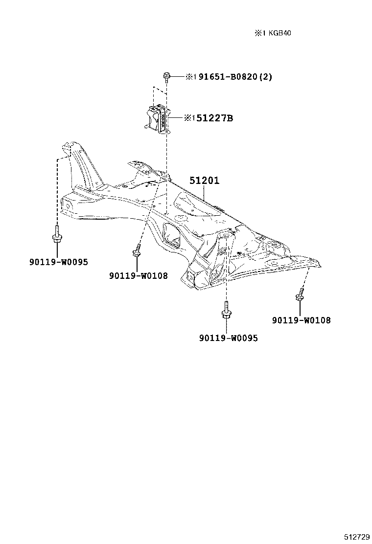 51201-0H020 CROSSMEMBER SUB-ASSY, FRONT SUSPENSION product image
