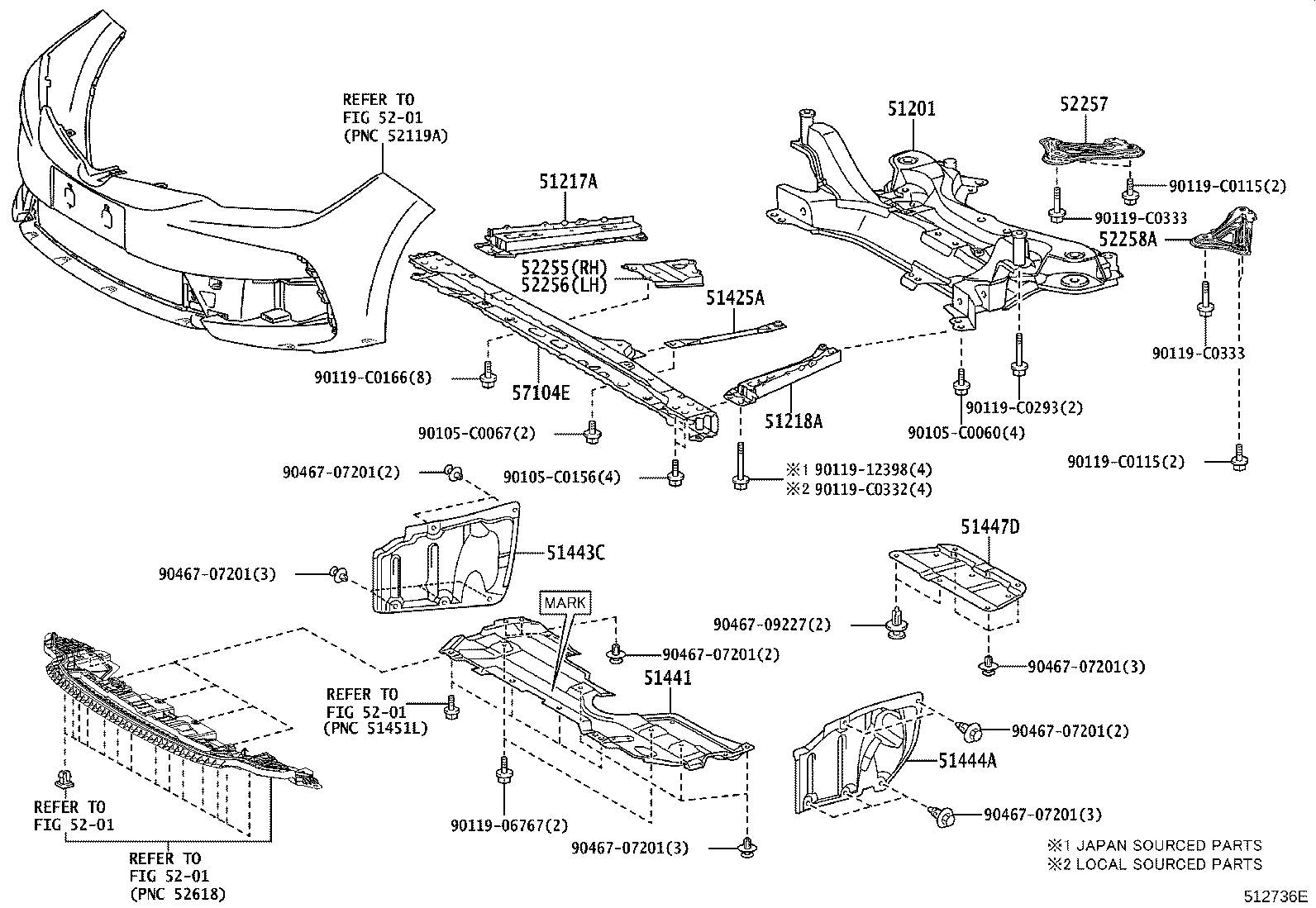 51410-02250 COVER ASSY, ENGINE UNDER, NO.1 product image