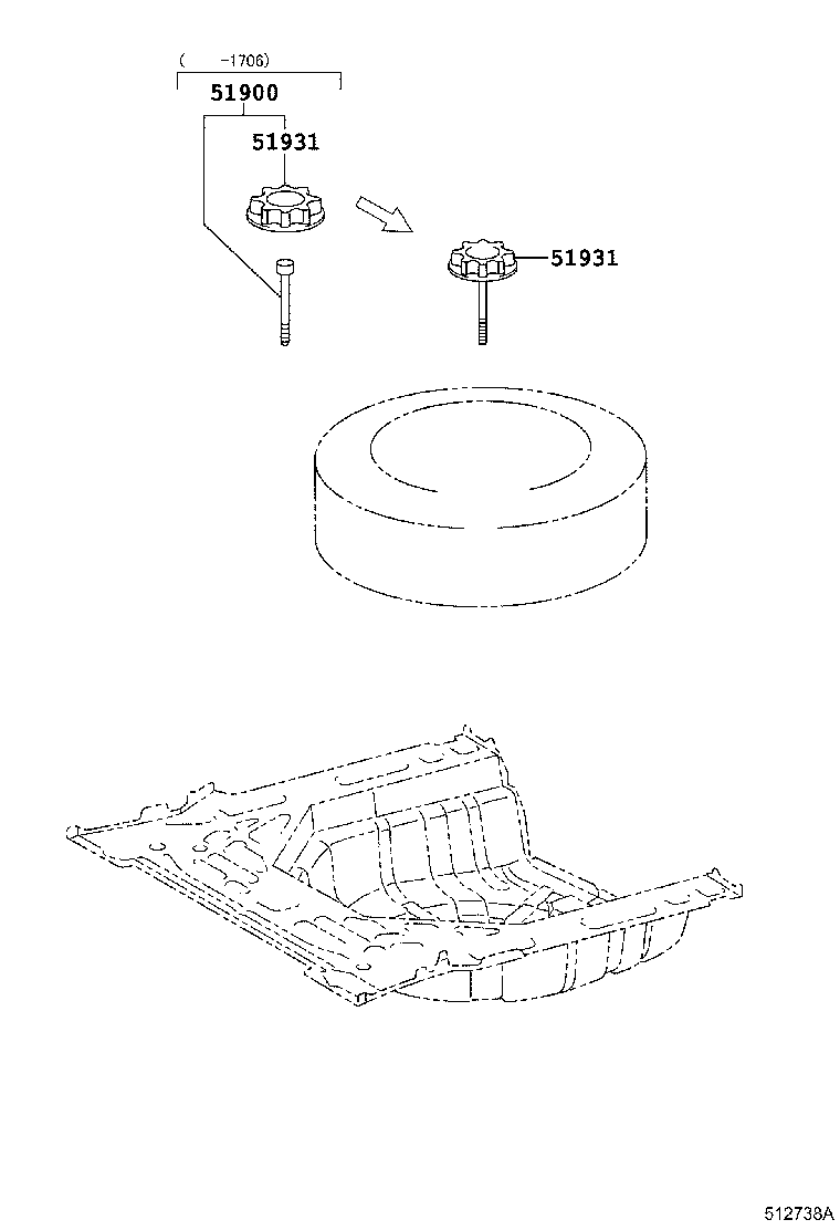 51931-02290 CARRIER, SPARE WHEEL, NO.1 product image